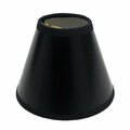 Homeroots 4 in. Chandelier Parchment Lampshades, Black with White, 6PK 470140